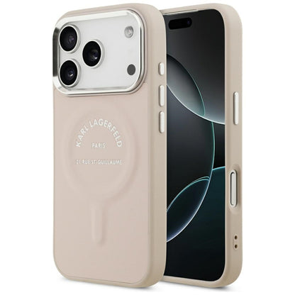 MagSafe Case for Apple iPhone 18 Pro / 17 Pro, Karl Lagerfeld, Ring Karl RSG Logo, Pink