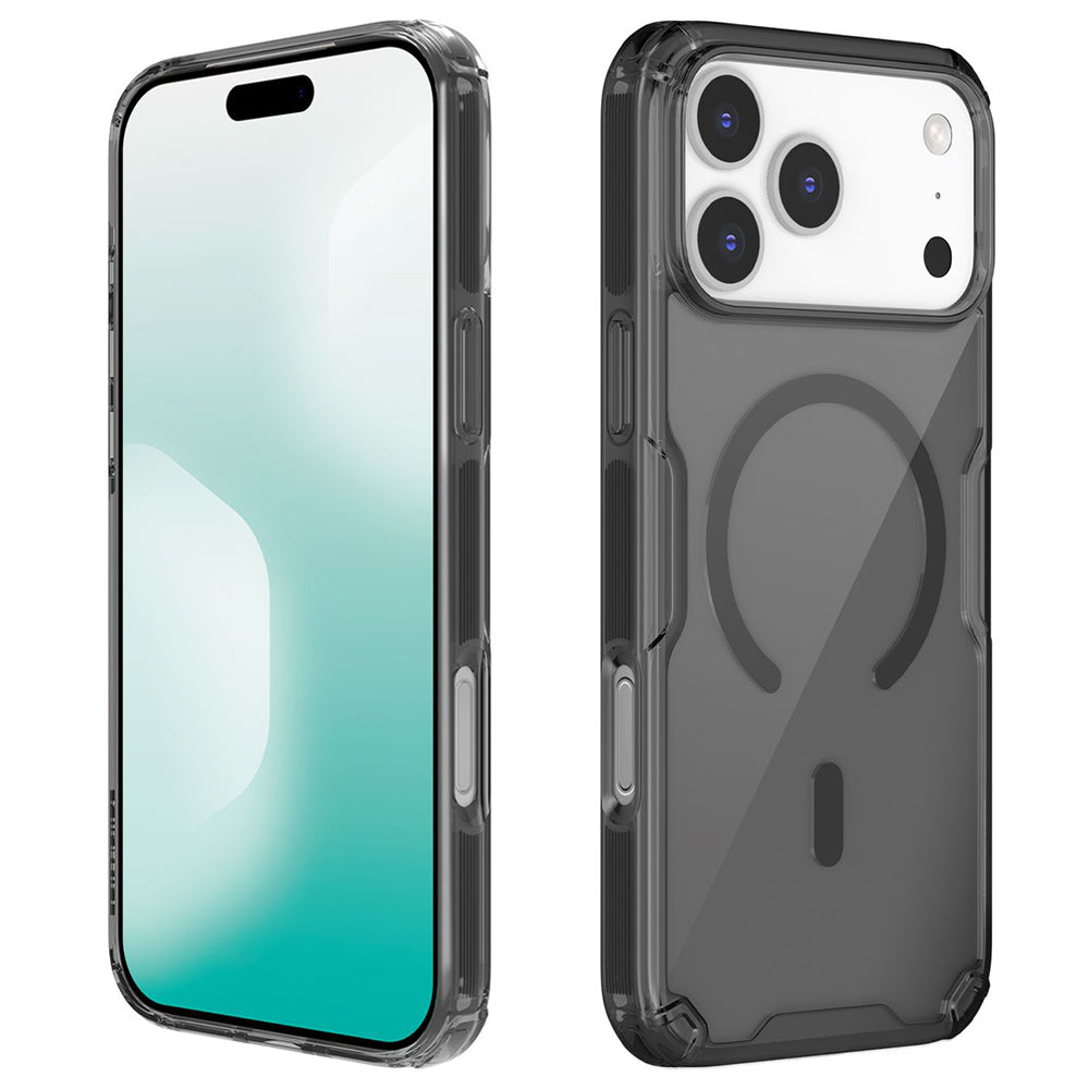 MagSafe Case for Apple iPhone 18 Pro / 17 Pro, Nillkin, Nature Pro, Transparent Black