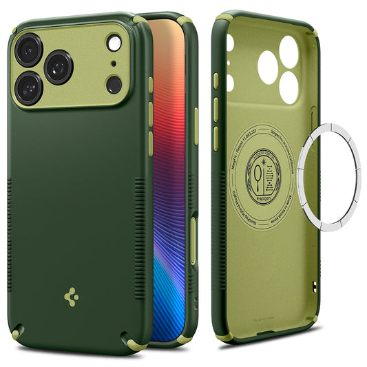 MagSafe Case for Apple iPhone 18 Pro / 17 Pro, Spigen, Caseology Nano Pop Hybrid, Green ACS12176