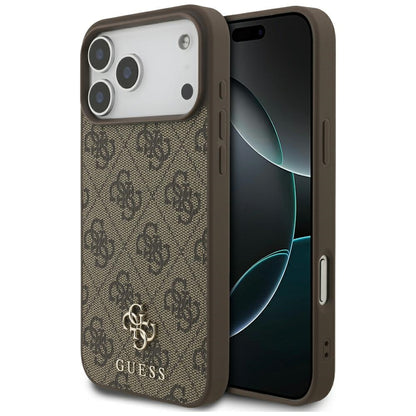 MagSafe Case for Apple iPhone 18 Pro Max / 17 Pro Max, Guess, 4G Small and Classic, Brown