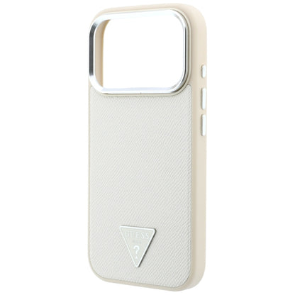 MagSafe Case for Apple iPhone 18 Pro Max / 17 Pro Max, Guess, Grained Triangle Logo, Beige