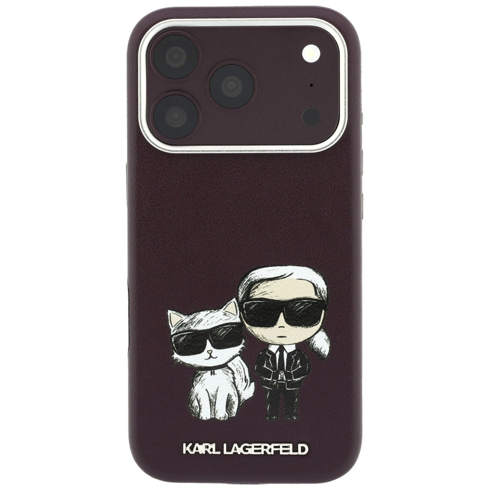 MagSafe Case for Apple iPhone 18 Pro Max / 17 Pro Max, Karl Lagerfeld, KC Bodies Sketch, Burgundy