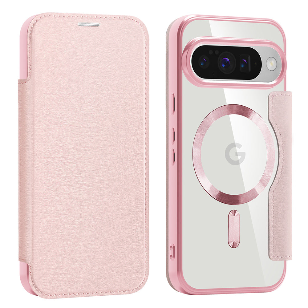 MagSafe Case for Google Pixel 10 Pro / 10, Techsuit, SmartMag Book, Pink