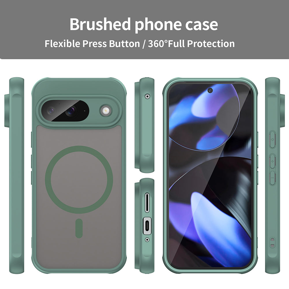 MagSafe Case for Google Pixel 9, Techsuit, HaloFrost II, Green