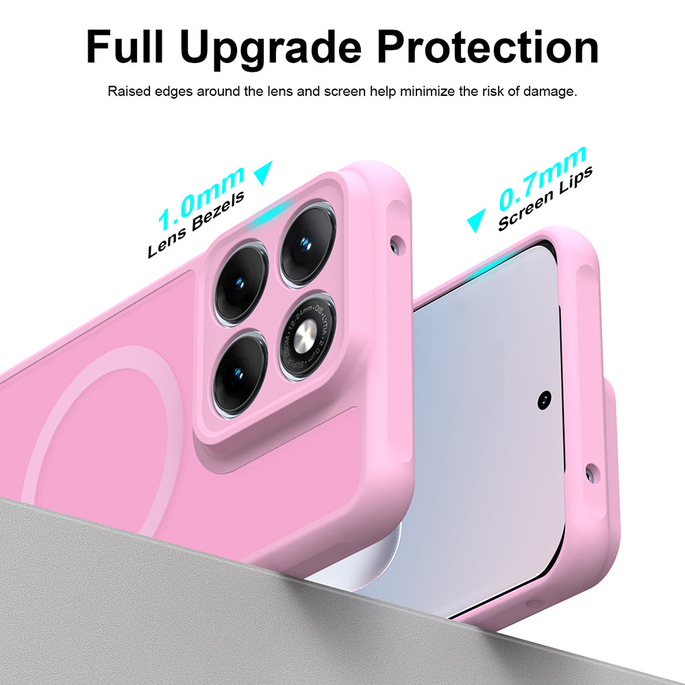 MagSafe Case for Motorola Edge 70 Fusion, Techsuit, HaloFrost II, Pink