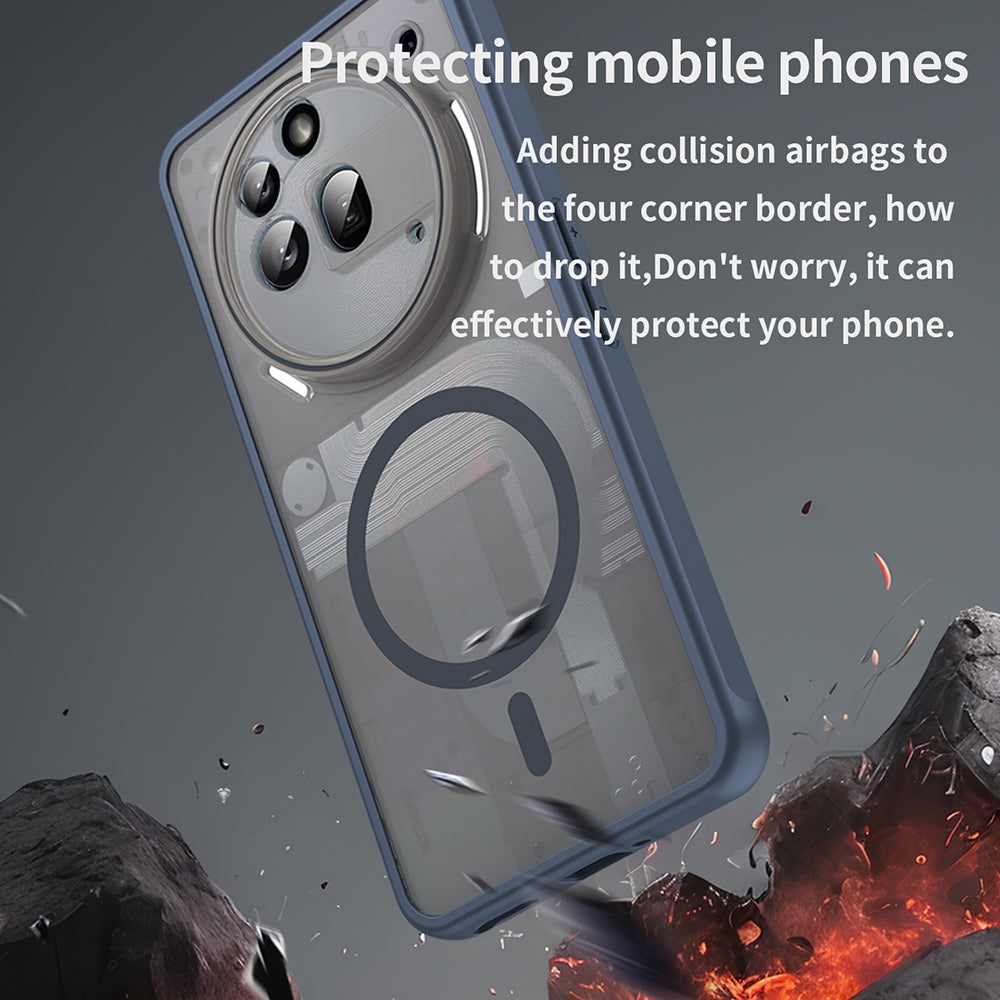 MagSafe Case for Nothing Phone (3a) Pro, Techsuit, HaloFrost II, Navy Blue