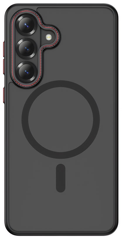 MagSafe Case for Samsung Galaxy S26 S942, Tech-Protect, Magcam, Matte Black Red