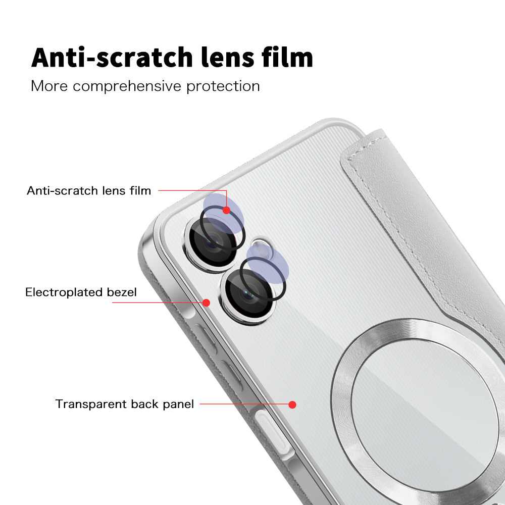 MagSafe Case for Samsung Galaxy A06 A065, Techsuit, SmartMag Book, Gray