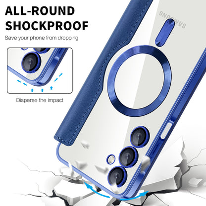 MagSafe Case for Samsung Galaxy A16 5G A166 / A16 4G A165, Techsuit, SmartMag Book, Blue