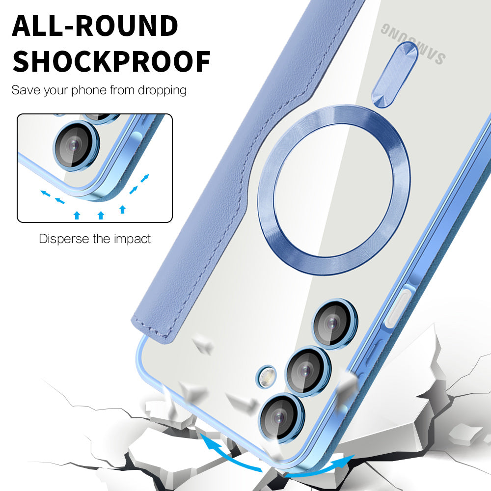 MagSafe Case for Samsung Galaxy A16 5G A166 / A16 4G A165, Techsuit, SmartMag Book, Blue
