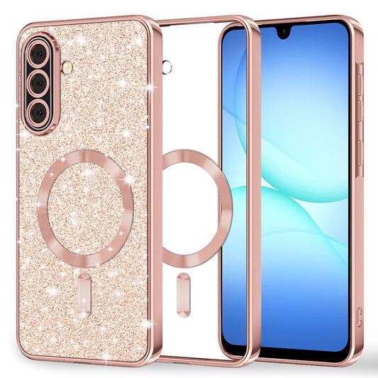 MagSafe Case for Samsung Galaxy A17 4G / A17 5G, Techsuit, Luxury Glitter, Pink