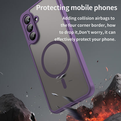 MagSafe Case for Samsung Galaxy A26 A266, Techsuit, HaloFrost II, Purple