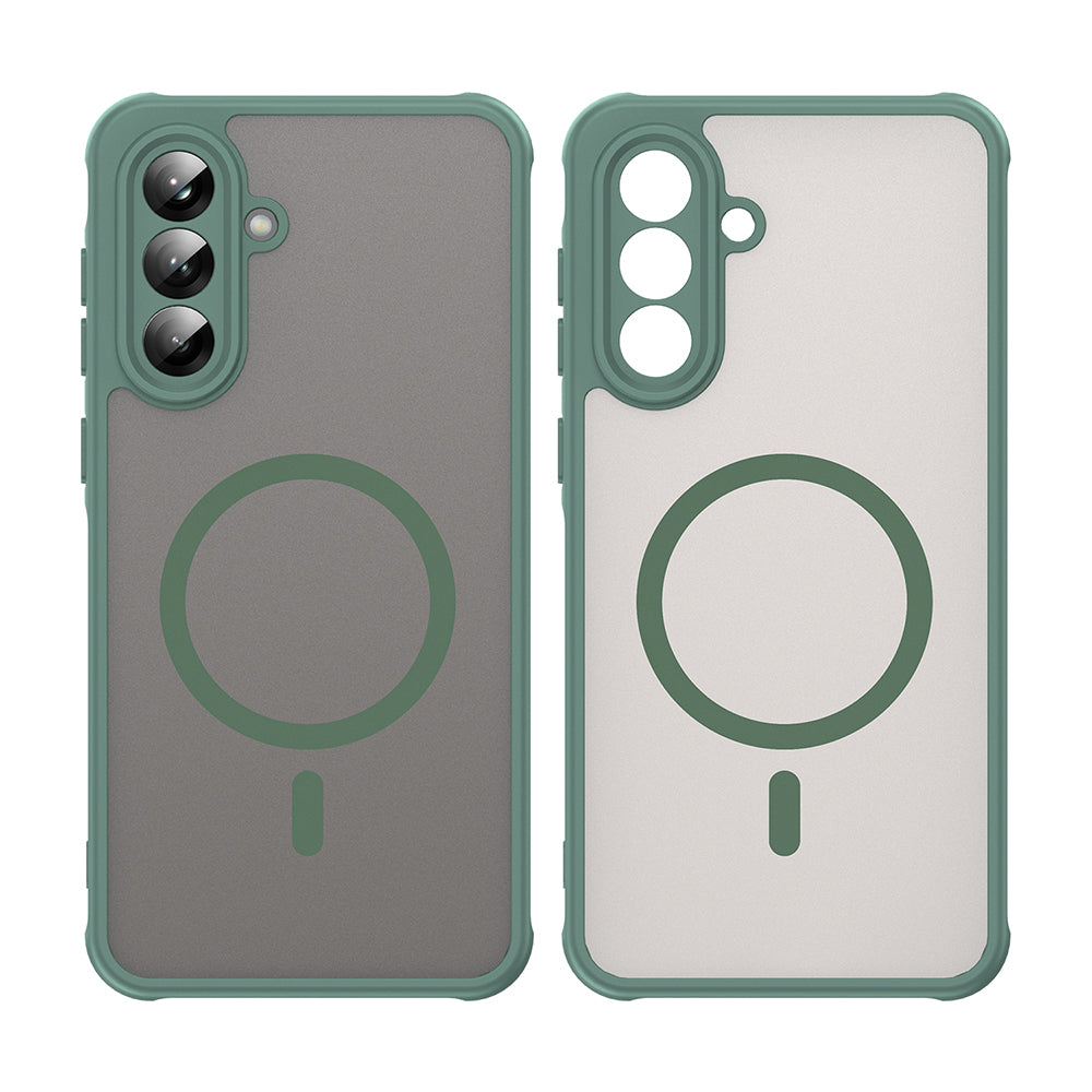 MagSafe Case for Samsung Galaxy A36 A366, Techsuit, HaloFrost II, Green