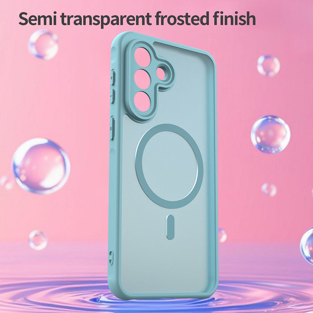 MagSafe Case for Samsung Galaxy A37 5G, Techsuit, HaloFrost II, Light Green