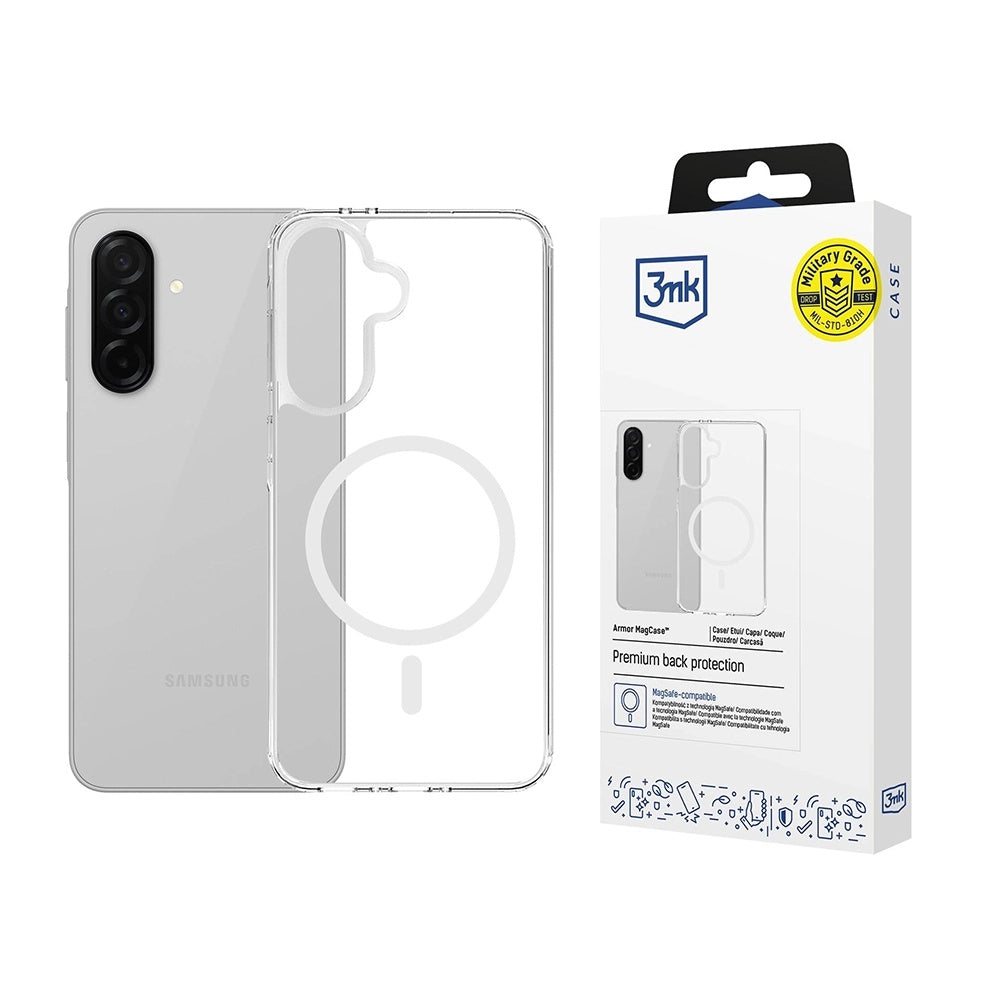 MagSafe Case for Samsung Galaxy A56 A566 / A36 A366, 3MK, Armor MagCase, Transparent