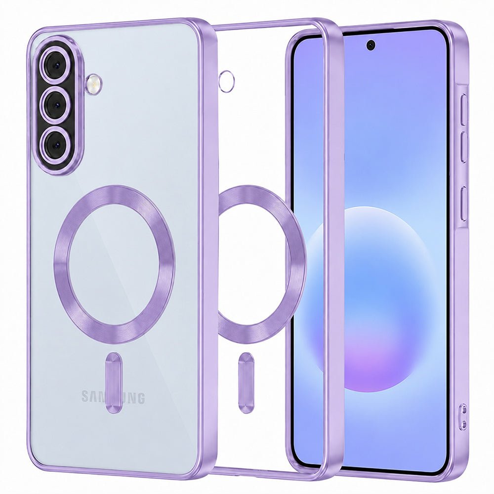 MagSafe Case for Samsung Galaxy A57 5G, Techsuit, Luxury Crystal, Light Purple