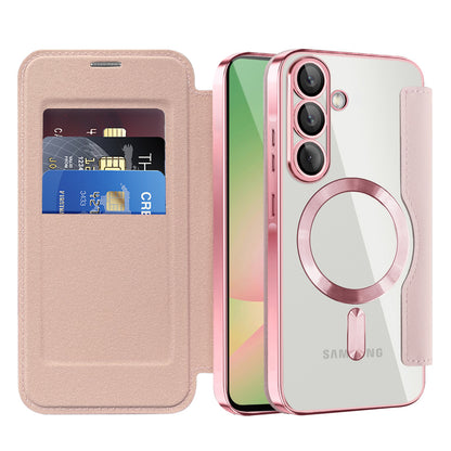 MagSafe Case for Samsung Galaxy A57 5G, Techsuit, SmartMag Book, Pink