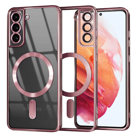 MagSafe Case for Samsung Galaxy S21 5G G991, Techsuit, Luxury Crystal, Pink