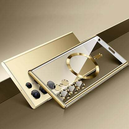 MagSafe Case for Samsung Galaxy S21 Ultra 5G G998, Techsuit, Luxury Crystal, Silver