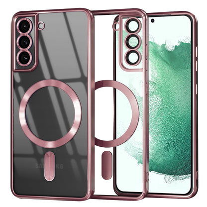 MagSafe Case for Samsung Galaxy S22+ 5G S906, Techsuit, Luxury Crystal, Pink