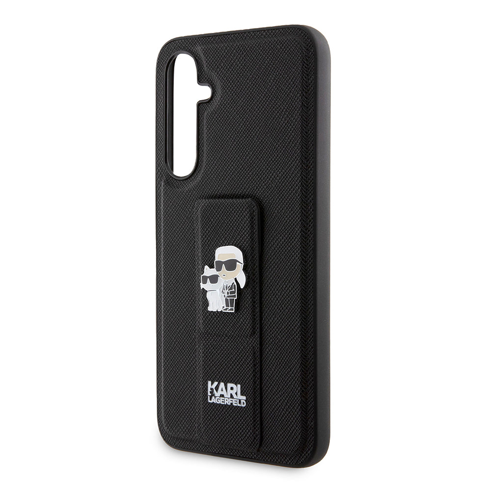 MagSafe Case for Samsung Galaxy S23 FE S711, Karl Lagerfeld, Saffiano Gripstand Karl & Choupette, Blue