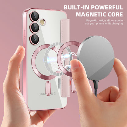 MagSafe Case for Samsung Galaxy S23 FE S711, Techsuit, SmartMag Book, Pink