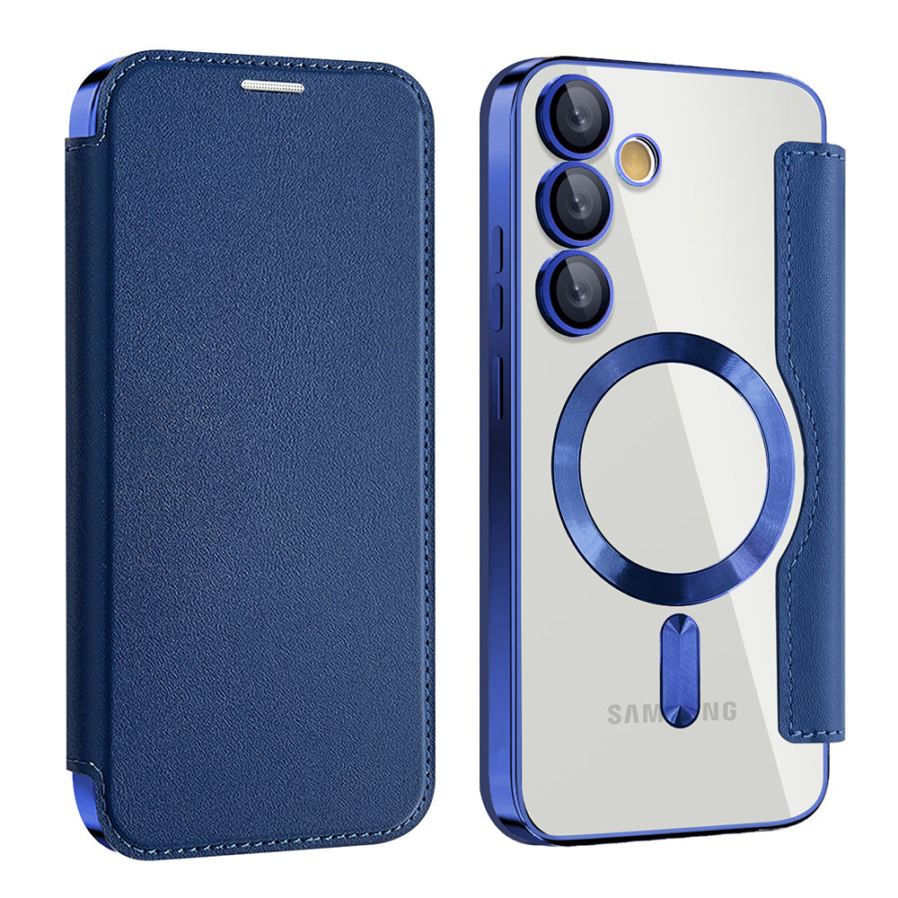 MagSafe Case for Samsung Galaxy S23+ S916, Techsuit, SmartMag Book, Blue