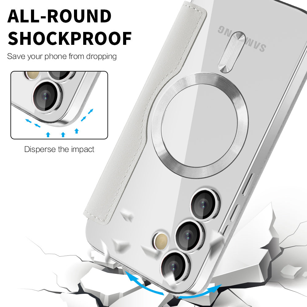 MagSafe Case for Samsung Galaxy S23+ S916, Techsuit, SmartMag Book, Gray
