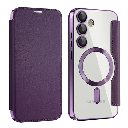 MagSafe Case for Samsung Galaxy S23+ S916, Techsuit, SmartMag Book, Purple