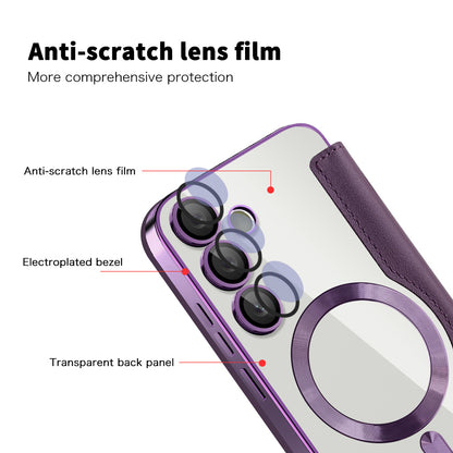 MagSafe Case for Samsung Galaxy S23+ S916, Techsuit, SmartMag Book, Purple