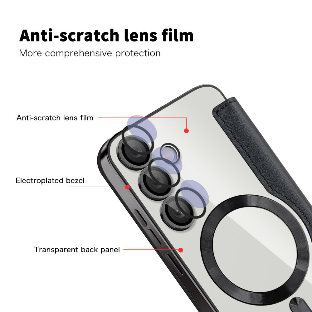 MagSafe Case for Samsung Galaxy S23+ S916, Techsuit, SmartMag Book, Black