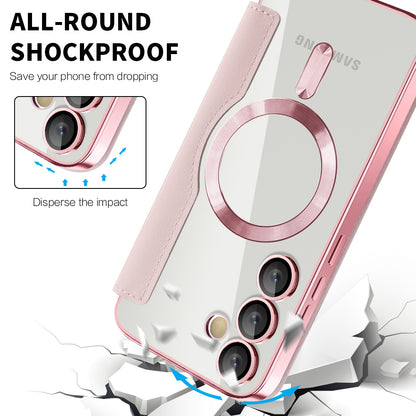 MagSafe Case for Samsung Galaxy S23+ S916, Techsuit, SmartMag Book, Pink