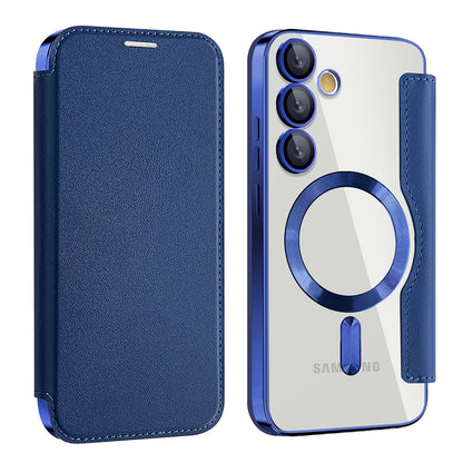 MagSafe Case for Samsung Galaxy S23 S911, Techsuit, SmartMag Book, Blue