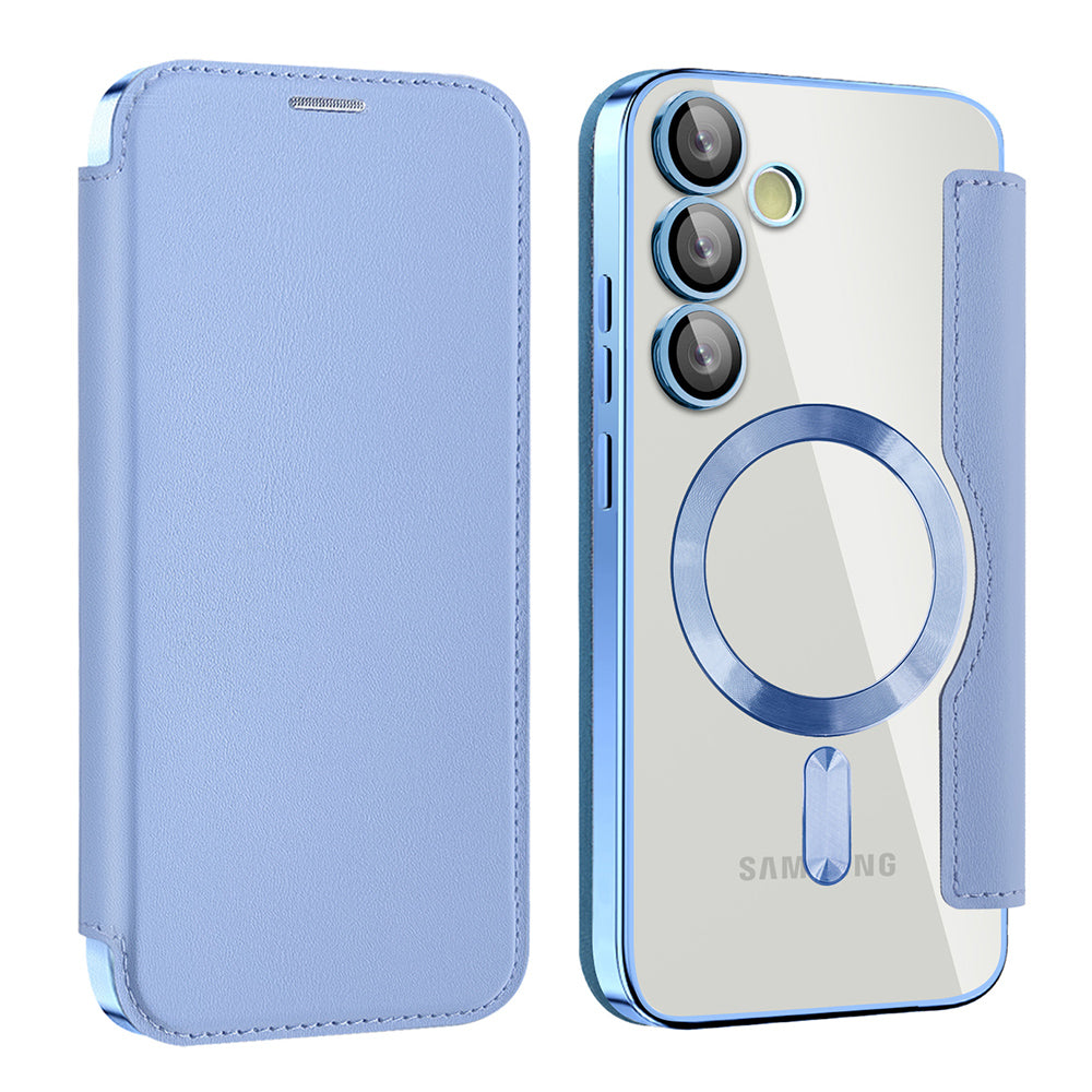 MagSafe Case for Samsung Galaxy S23 S911, Techsuit, SmartMag Book, Blue
