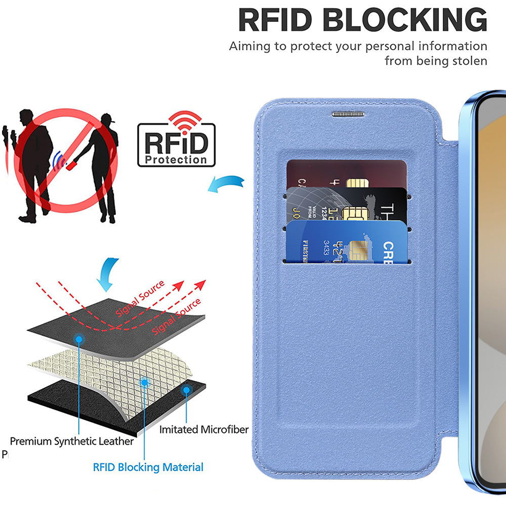 MagSafe Case for Samsung Galaxy S23 S911, Techsuit, SmartMag Book, Blue