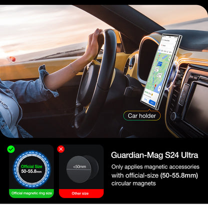 MagSafe Case for Samsung Galaxy S24 Ultra S928, Torras, Diamond, Transparent