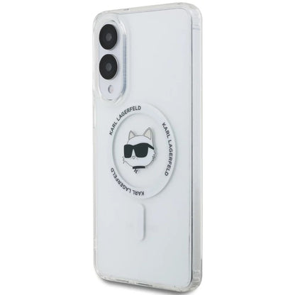 MagSafe Case for Samsung Galaxy S25 Edge S937, Karl Lagerfeld, IML Choupette's Head, White