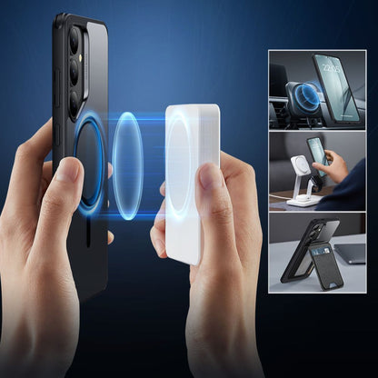 MagSafe Case for Samsung Galaxy S25+ S936, ESR, Classic Hybrid, Black Transparent