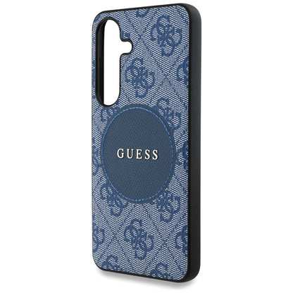 MagSafe Case for Samsung Galaxy S25+ S936, Guess, 4G Circle Classic Logo, Blue