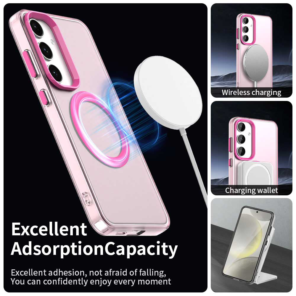 MagSafe Case for Samsung Galaxy S25 S931 / S24 S921, Techsuit, CandyCase, Pink
