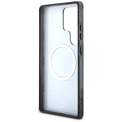 MagSafe Case for Samsung Galaxy S25 Ultra S938, Guess, IML Peony On 4G Background, Black