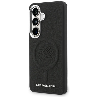 MagSafe Case for Samsung Galaxy S26 Plus S947, Karl Lagerfeld, Initial Logo Debossed, Black