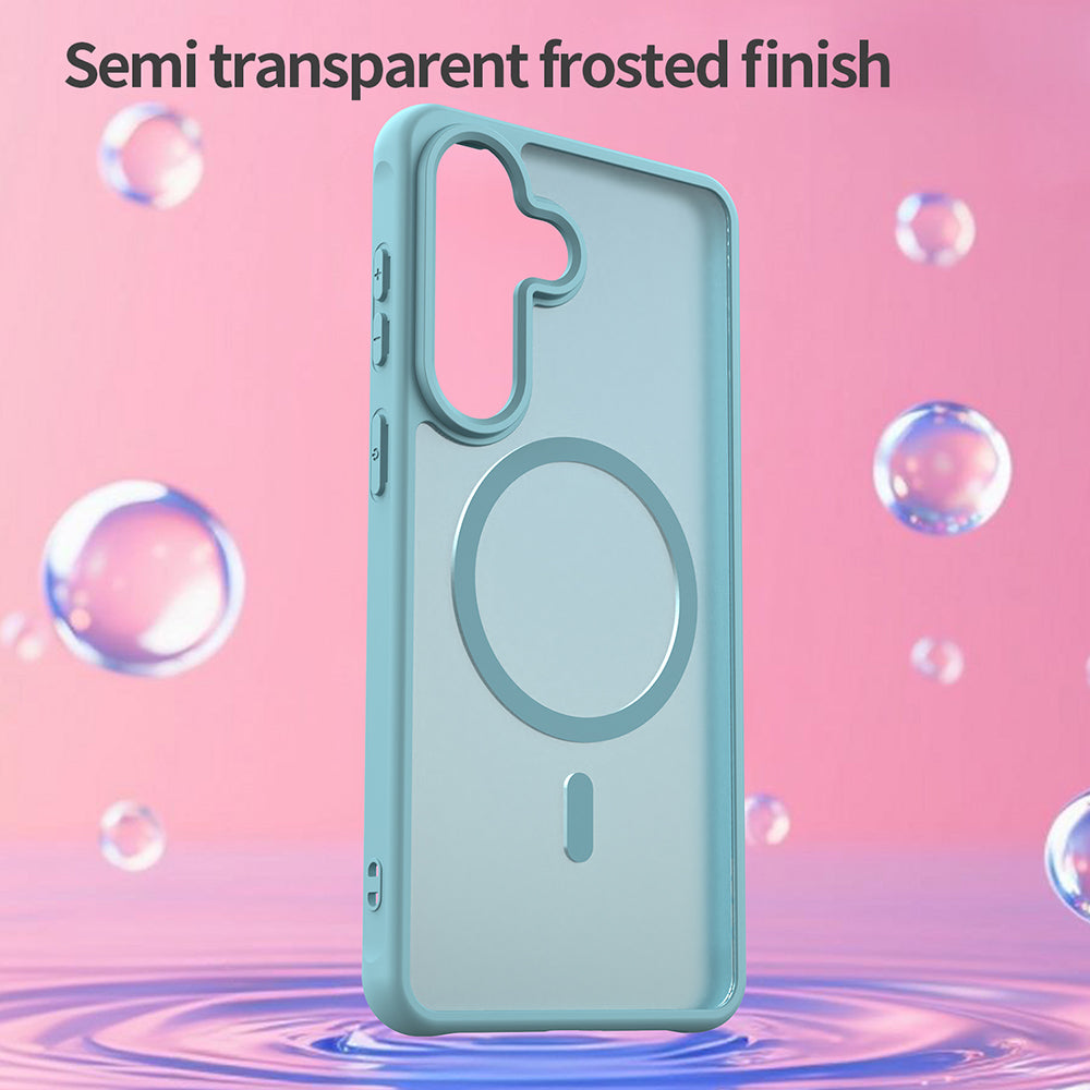 MagSafe Case for Samsung Galaxy S26 Plus, Techsuit, HaloFrost II, Light Green