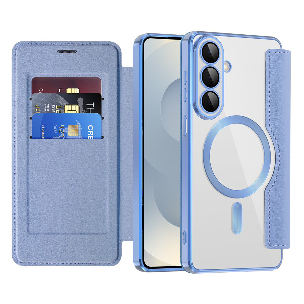 MagSafe Case for Samsung Galaxy S26 S942, Techsuit, SmartMag Book, Blue