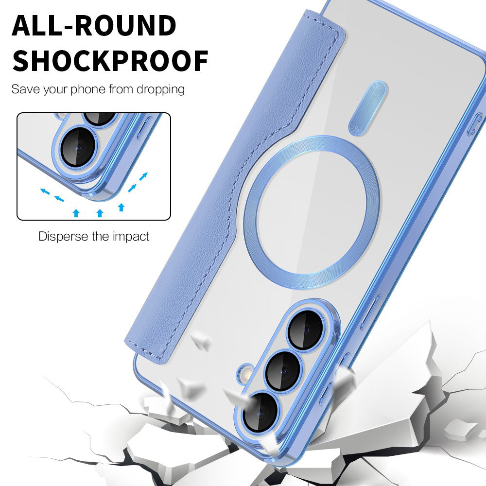 MagSafe Case for Samsung Galaxy S26 S942, Techsuit, SmartMag Book, Blue