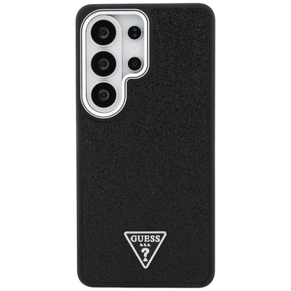 MagSafe Case for Samsung Galaxy S26 Ultra S948, Guess, Fixed Glitter Triangle Logo, Black