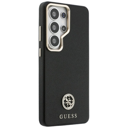 MagSafe Case for Samsung Galaxy S26 Ultra S948, Guess, Rhinestone Round Logo, Black