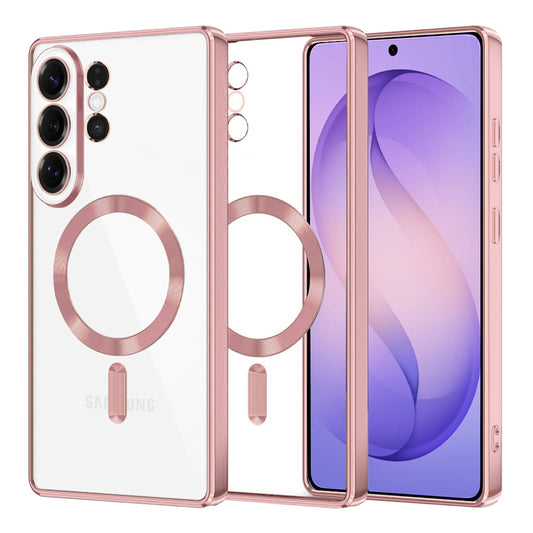 MagSafe Case for Samsung Galaxy S26 Ultra, Techsuit, Luxury Crystal, Pink