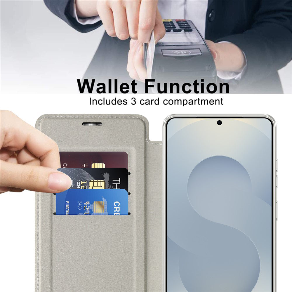 MagSafe Case for Samsung Galaxy S26 Ultra S948, Techsuit, SmartMag Book, Gray