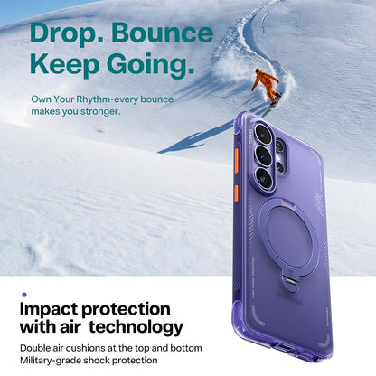 MagSafe Case for Samsung Galaxy S26 Ultra, Torras, Ostand Spin Air, Purple